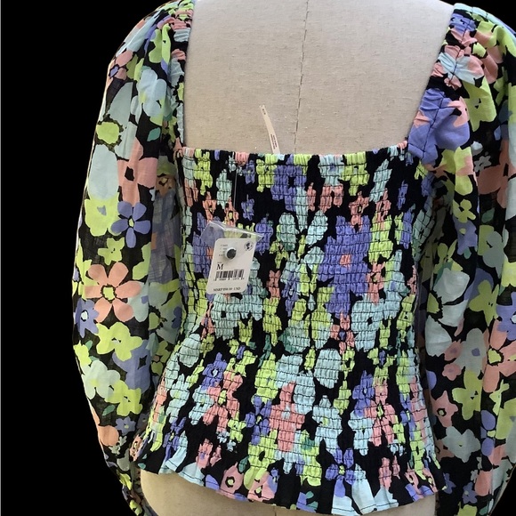 NWT FREE PEOPLE ARIANA PRINTED TOP. SIZE MEDIUM - Picture 5 of 16